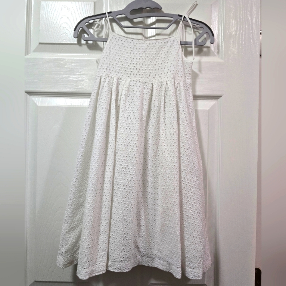 Gap Kids White Eyelet Dress Girls Size Small